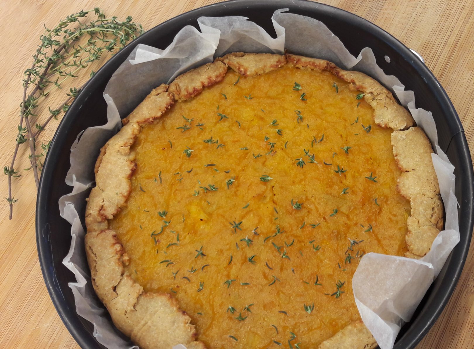 Crostata salata alla zucca con pasta brisé glutenfree